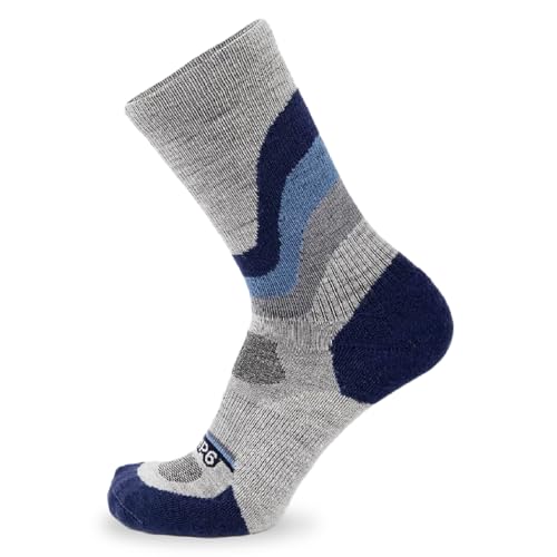 Image of GRIP6 Crew Socks - Merino Wool Socks Made in the USA, Lightweight Wool Hiking Socks, Crew Socks for Men and Women