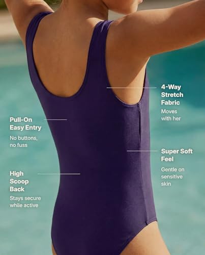 Image of Girls' UPF 50+ Swimsuit in One Piece by City Threads