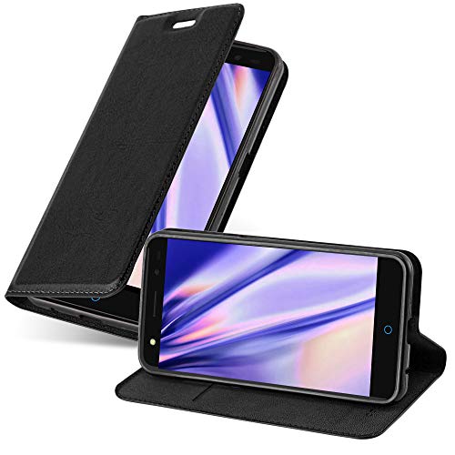 Cadorabo Custodia Libro per ZTE BLADE V7 in NERO DI NOTTE - con Vani di Carte, Funzione Stand e Chiusura Magnetica - Portafoglio Cover Case Wallet Book Etui Protezione