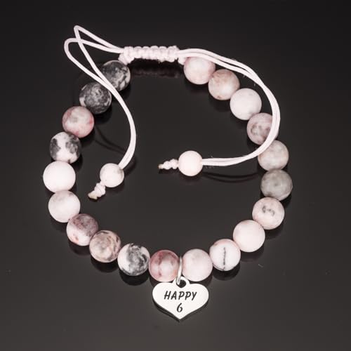Happy 6th Birthday Gift Bracelet for 6 Year Old Bday Little Presents Age 6-year-old Jewelry for 63