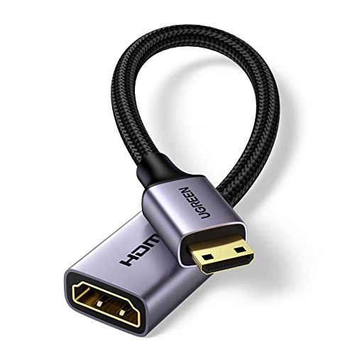 UGREEN 4K Mini HDMI to HDMI Female Adapter Bi-Directional Cable ARC 3D HDR 18Gbps Compatible with Raspberry Pi Zero 2 W/W DSLR Camera Camcorder Graphics Card Laptop Projector Tablet 8 Inch by UGREEN - Used condition - CA$11.23