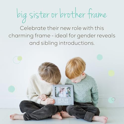 Tiny Ideas 96244 Me And My Brother Picture Frame, Holiday Gift Ideas For Siblings, Christmas Photo Picture Frame, Sibling Keepsake, Ideal Big Brother Gift, Shower Gift And Gender Neutral Nursery Decor thumb #4