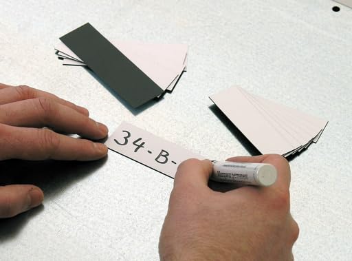 Targhe magnetiche, rotolo da 10 m, altezza = 25 mm, colore: bianco