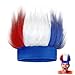 Novelty Place Patriotic Hairy Headband – Red, White & Blue Troll Wig Hat & Costume Accessory, USA Headdress & Sweatband for 4th of July, Memorial Day, Sports Events, Parties, Cosplay, and Halloween