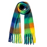 Design élégant. Ces écharpes sont faciles à porter et assorties à d'autres vêtements; Fonctionne à la fois comme une écharpe châle élégante et une enveloppe de couverture, Très épaisse et chaude pour cet hiver.