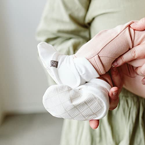 Goumi Baby Booties & Mittens Bundle, Cotton (Diamond Dots/Cream, 03 Months