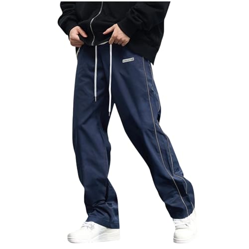 Men's Jogger Pants Fashion Side Striped Elastic Waist Drawstring Baggy Casual Athletic Sweatpant Running Trouser