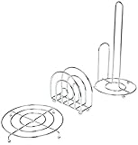 Home Basics 3 Piece Chrome Pantryware Set - Paper Towel Holder, Napkin Holder, Trivet