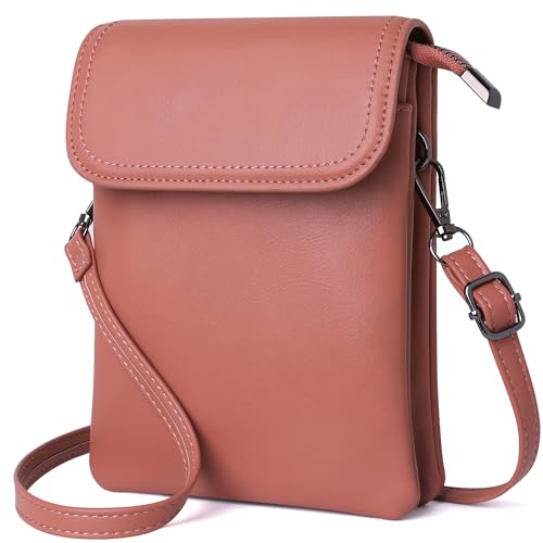 Image of KUKOO Small Crossbody Bags for Women PU Leather Cell Phone Purse Wallet with Credit Card Slots