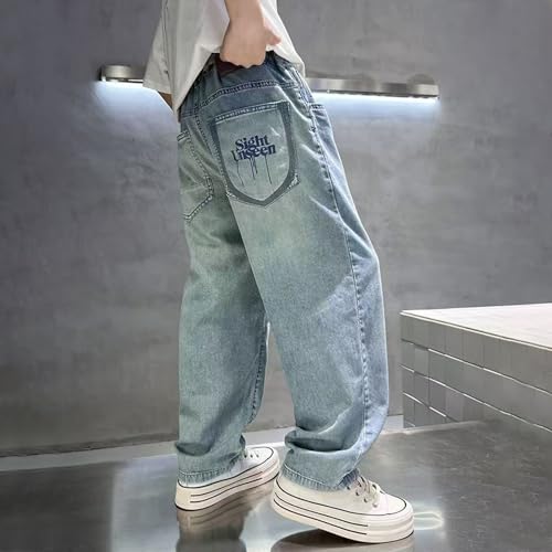 Boys Lightweight Casual Pants for Summer Relaxed Fit Denim Trousers Everyday Wear Comfortable and Versatile4