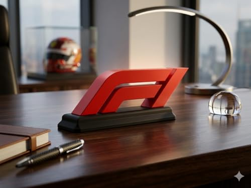 Generic F1 Logo Display Stand, Red and Black, 3D Printed - Image 2