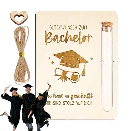 Soporte de madera para dinero de graduación, soporte para tarjetas de felicitación de graduación, decoración de fiesta de graduación, suministros de bendición de graduación para estudiantes de