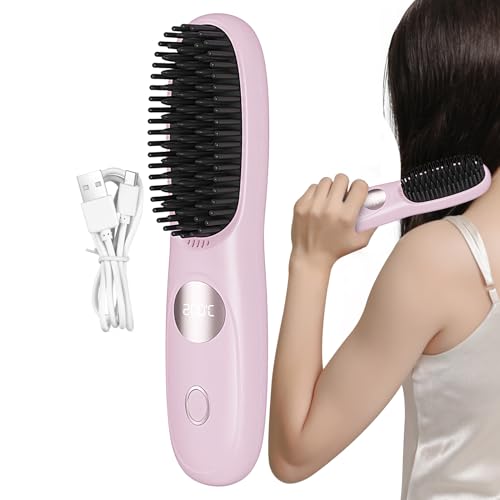 Brosse lissante de voyage sans fil pour éliminer les frisottis