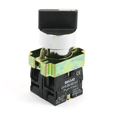 10A 600VAC 1NO 1NC DPST Cam Control Locking Dual Position Rotary Switch