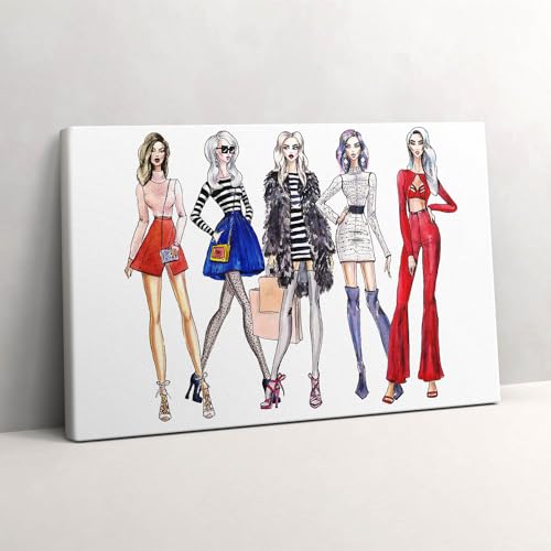 Image sur Toile Filles à la mode Décoration Murale Peinte Tableau Art 30x20