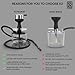 K2 Hookah Portable Acrylic Hookah Set With Everything Charocal Holder HMD Tongs Accessories Shisha Bowl (NOVA -BLACK)