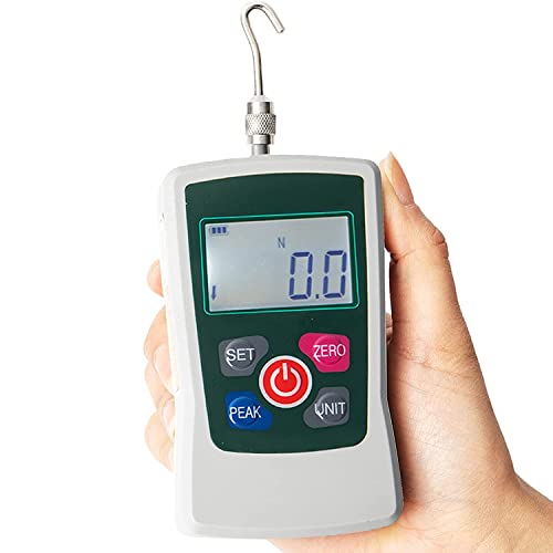Beslands Digital Force Meter Push and Pull Tester Dynamometer Pressure Push Meter Portable Measuring Units N kg lb Oz (AMF50N)