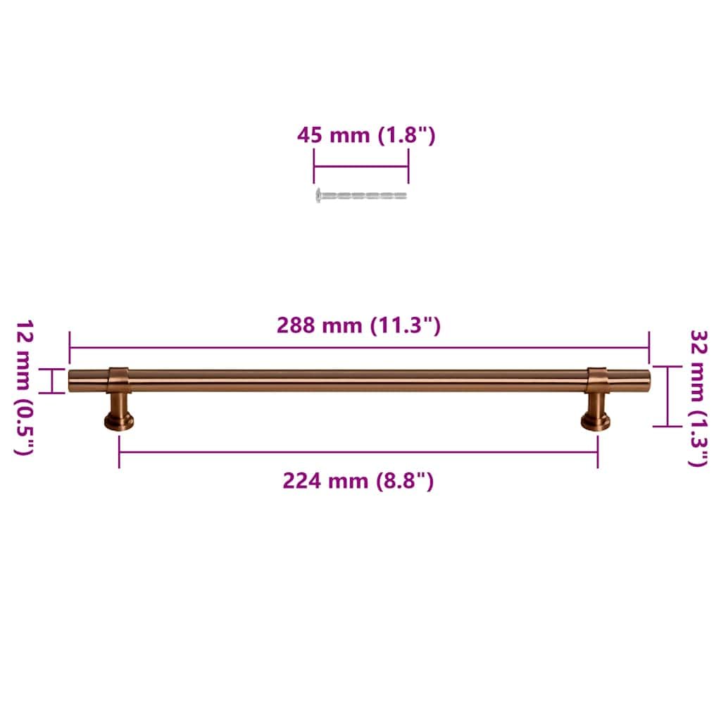 Tiradores para muebles (5 unidades, acero inoxidable, 560 x 32 mm, 480 mm de distancia entre orificios, para armario, cajón, cocina, cajonera, armario frontal y cajas de madera)