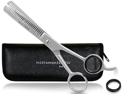 Premium Effilierschere - Modellierschere - Friseurschere - Haarschere - Ausdünnzahnung mit praktischem Aufbewahrungs-Etui (Nr. 2 = 6 Zoll Ausdünnzahnung 2-seitig)