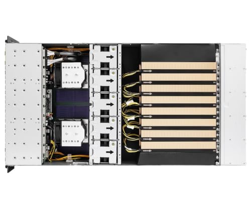 Image of Asrock Rack Server Barebone 4U8G-TURIN2 /RF 4U Dual-Socket AMD EPYC 9005 /9004 Series GPU Server | Supports 8X FHFL Dual-Slot PCIe 5.0 x16 GPUs (up to 600W TDP), 24x DDR5 DIMM, 2700W Titanium CRPS