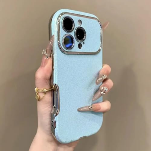 Coque paillettes iPhone 11 silicone souple motif litchi antichoc bleu