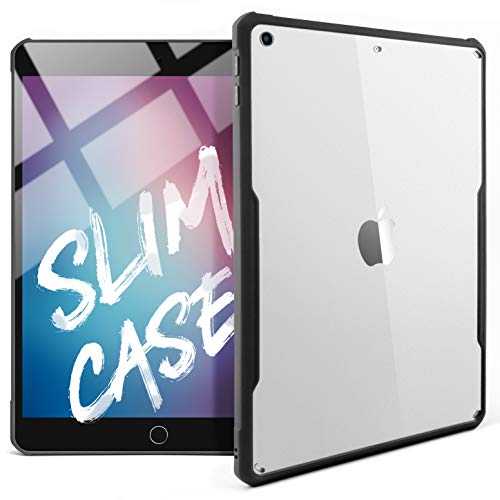 TineeOwl iPad 9.7 (2018/2017 Version) Ultra Slim Clear Case, Flexible TPU, Absorbs Shock, Lightweight, Thin (Black)