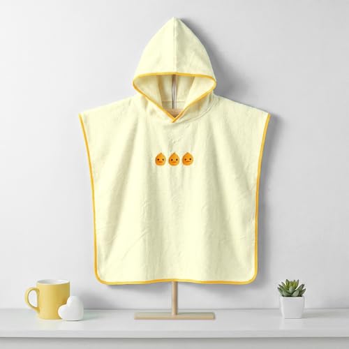 Image of Story@Home Poncho Towel for Kids with Hood 300 GSM-120 X 60CM Quick Dry Kids Towel |Soft Lightweight Baby Wrap for Beach|Pool Towel for Boys & Girls |Kids microfiber towels for bath -Light Yellow-Duck