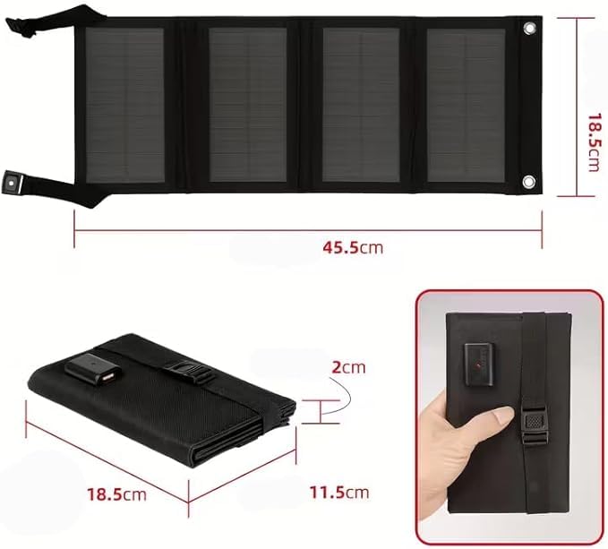 Zaino con Pannello Solare 20W USB 5V - Zaino Trekking da 40 Litri Impermeabile con orologio multifunzione per Escursionismo, Alpinismo, Campeggio - Spallacci e Schienale Imbottiti