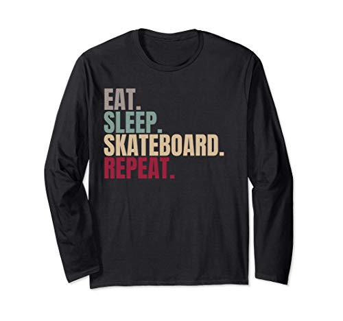 Eat Sleep Skateboard Repeat Manga Larga