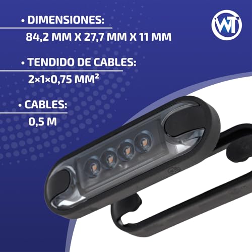 Luz de posición naranja 12V 24V para coche autobús y remolque pack de 2 3