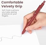 Sooez Stylos de gel, 5 Stylo Pcs mignon avec boule à roulettes, encre noire 0.5mm Stylos d'écriture fin point lisse, Stylo rétractable pour l'écriture, Journaling, fournitures scolaires de bureau Cadeaux pour femmes hommes, Couleur rétro