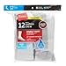 Hanes Mens Double Tough Socks, 12-pair Pack Crew Socks, White/Grey Foot Bottom, 6-12