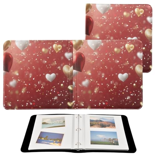 Álbum de Fotos Autoadhesivo DIY Scrapbook Álbum Globos de Amor Día de San Valentín Carpeta de 3 Anillos Libro de Fotos 40 Páginas 8x10 para Memorias miniatura 2