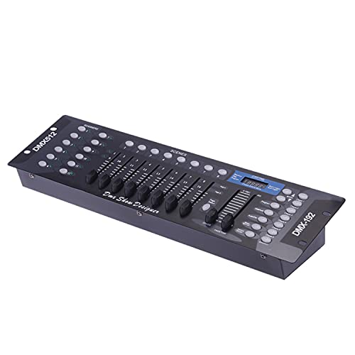 Controlador DMX, 192 Canales DMX512 Controlador de Consola para Stage Light Party DJ Disco Operador...