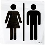 Caledonia Signs 27043C Panneau autocollant en vinyle pour toilettes Unisexe 150 x 150 mm