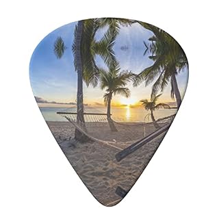 Paradise Beach Palm Trees Lot de 6 médiators pour guitare acoustique, guitare électrique, basse, ukulélé – Fin, moyen et… - Les Beatles, Paul McCartney, John Lennon, RIngo Starr, George Harrison Paradise Beach Palm Trees Lot de 6 médiators pour guitare acoustique, guitare électrique, basse, ukulélé – Fin, moyen et… – Image 3
