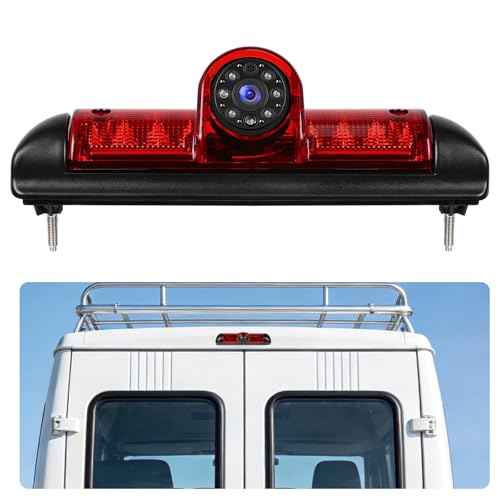 GOHHDL Caméra de Recul pour Fiat Ducato Late 3 gen 2006-2017 / Peugeot Boxer 2006-2017/ Citroen Jumper 2006-2017, 3ème Feu Stop Caméras Arrière, Vision...