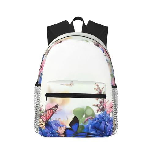 Sac à dos Hortensias Marguerites multifonctionnel - Bagage vintage noir