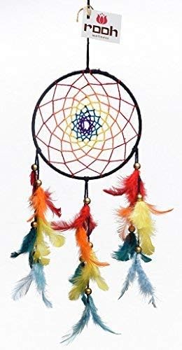 Rooh Dream Catcher ~ Healing Chakras ~Handmade hangings (Can be Used as Home Decor, Gift, Wall Hangings, Meditation Room, Yoga Temple, Wind Chime & Car Hanging)