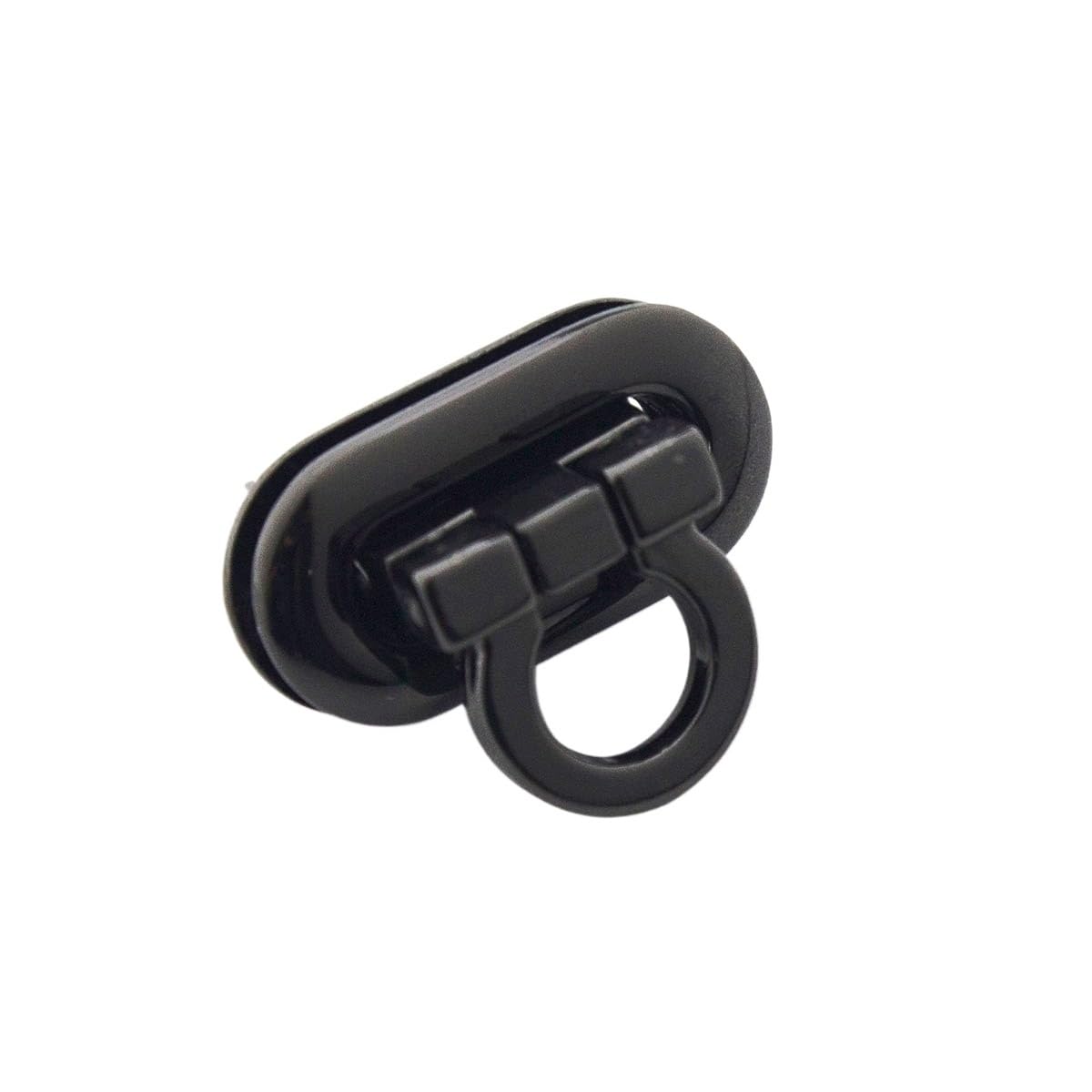 Fermoir pliant ovale en métal noir pour sac à main et bandoulière | Lot de 10