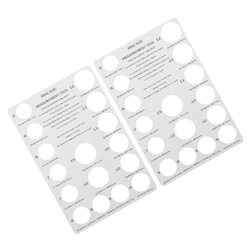 LALAFINA Finger Size Measuring Tape Pcs Ring Sizer Measurer Ring Gauge Board Tool for Jewelry Making