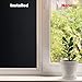 Static Cling Total Blackout Window Film 100% UV Blocking Window Darkening Film Black Opaque Privacy Window Tint Removable Plastic Glass Covering (17.7x78.7 inches)