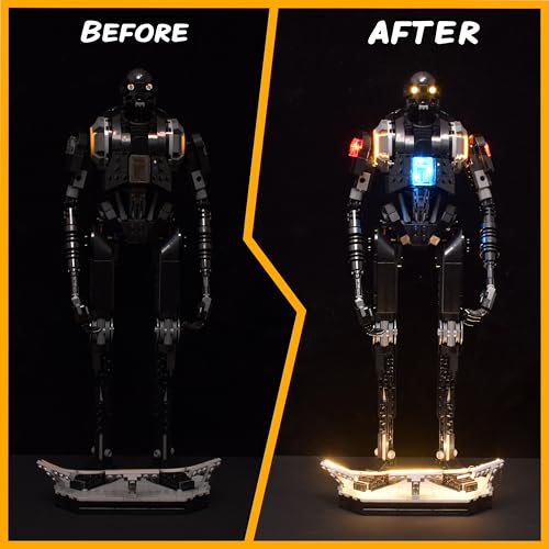 Image of LightGo LED Kit for K-2SO Security Droid Compatible with Lego 75434 | Lighting Only-Bricks Set Not Included