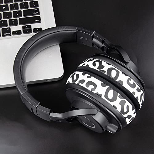 Image of SOULWIT Cooling Gel Earpads Cushions for Audio-Technica ATH M50X /M40X, HyperX Cloud /Alpha, SteelSeries Arctis, Ear Pads for Sony MDR-1ABT /1RBT /1RNC /7506, Turtle Beach Stealth 420X /600 - Snow Leopard