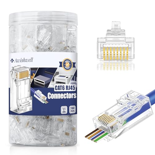 Connecteurs RJ45 Cat6 pour installer le réseau internet dans toute la maison