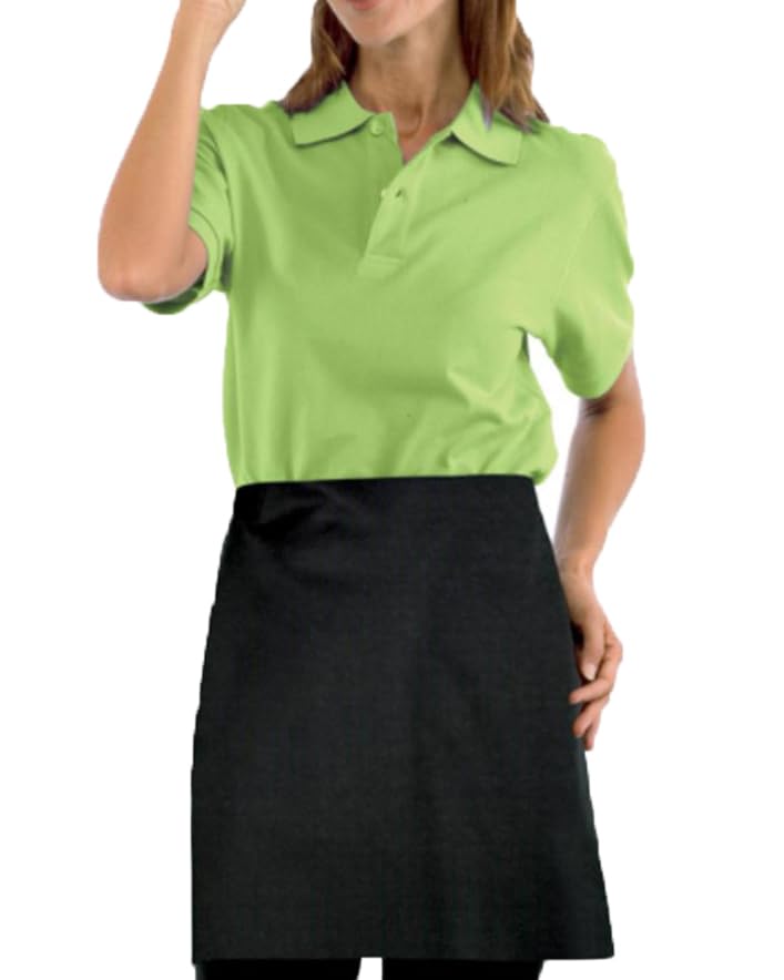 Tablier de cuisine, 10 pièces, broderie gratuite, noir, pour bar, restauration, barman, serveur hôtel, uniforme de travail, homme, femme, fabriqué en Italie, Noir , Taille Unique