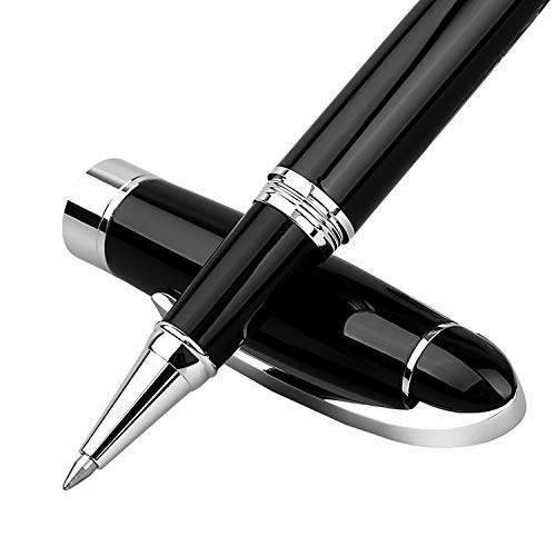 Writing Pen Set With Gift Box and 2 Extra Black Ink refills-Luxury Elegant Fancy Nice Gift Pen Set for Office Signature Executive Business(Black) - Thumbnail 3