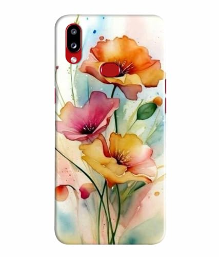 Image of Printed Hard Back Case Cover & Compatible for Samsung Galaxy A10S / Samsung Galaxy M01S | Flower Painting Art (Multicolor) - D1187