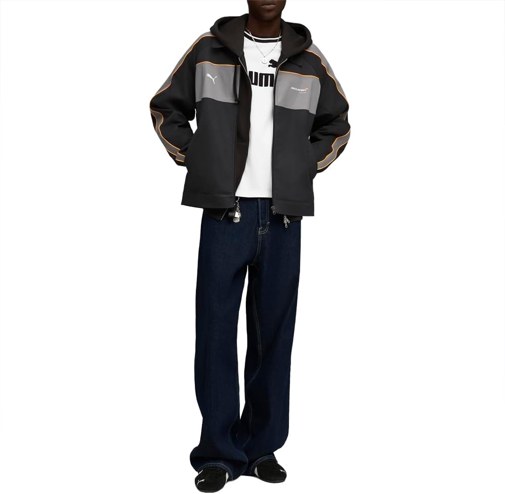 PUMA Mens Mclaren Coach T7 Jacket Athletic Outerwear Casual - Black
