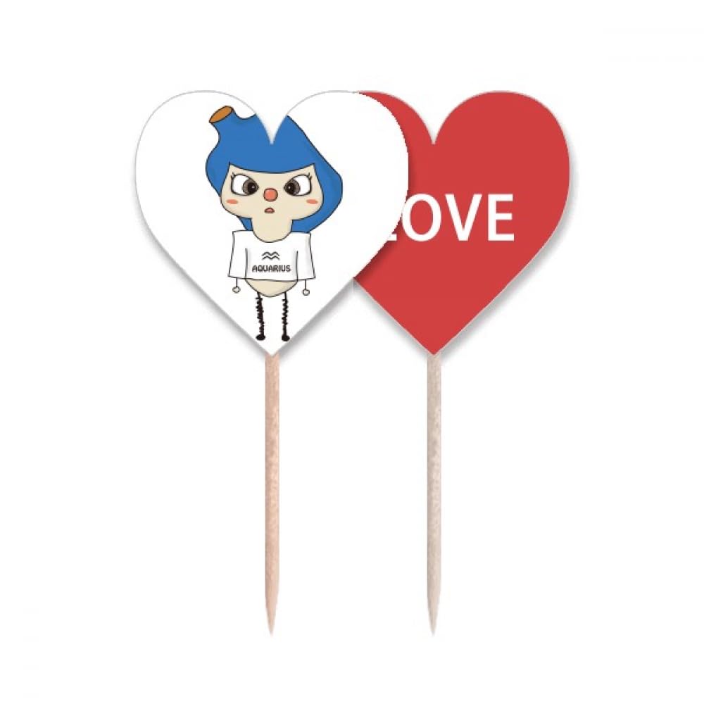 Drapeau love heart Uranus sur pique cupcake pour offrir une touche de chance